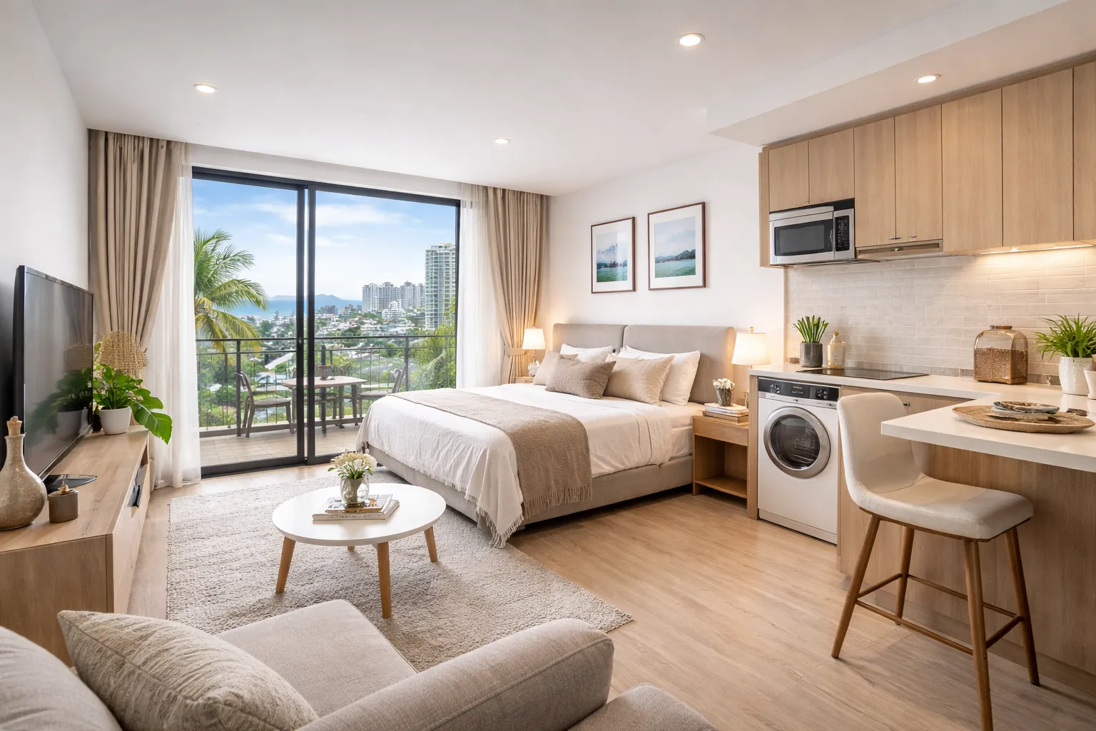 Студия в кондоминиуме Паттайи с видом на море — пример аренды Pattaya condo monthly