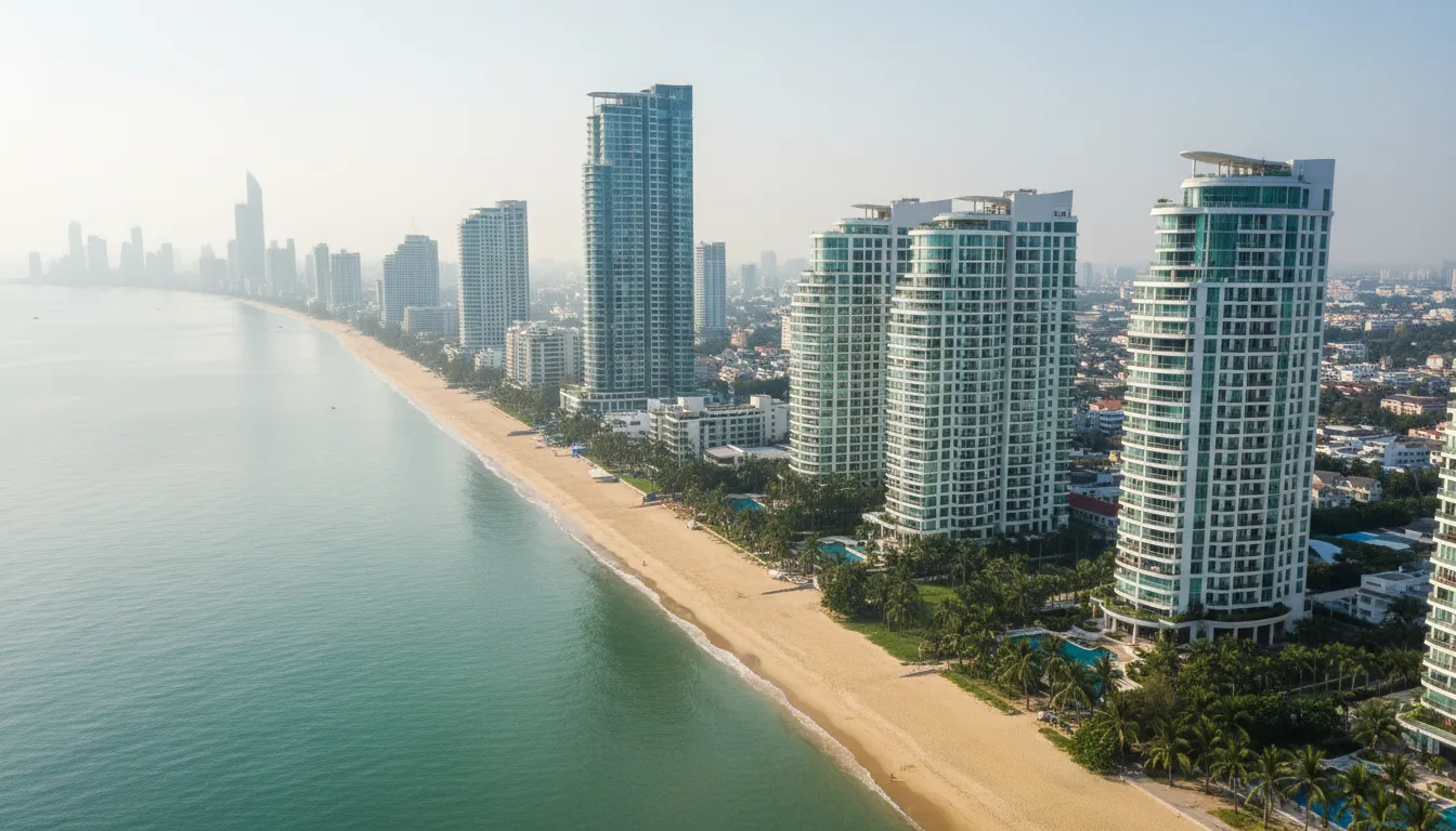 Wongamat Beach и премиальные кондоминиумы первой линии в северной Паттайе