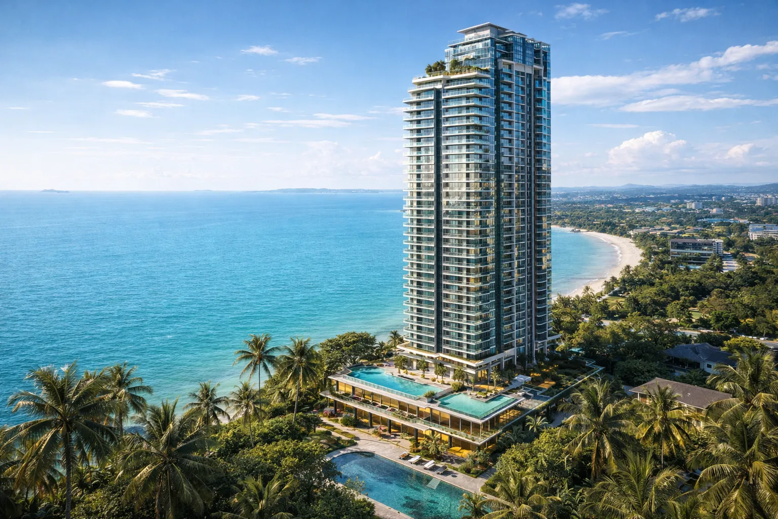 Riviera Palm Beach Wongamat condo Pattaya sea view high rise near Wongamat Beach