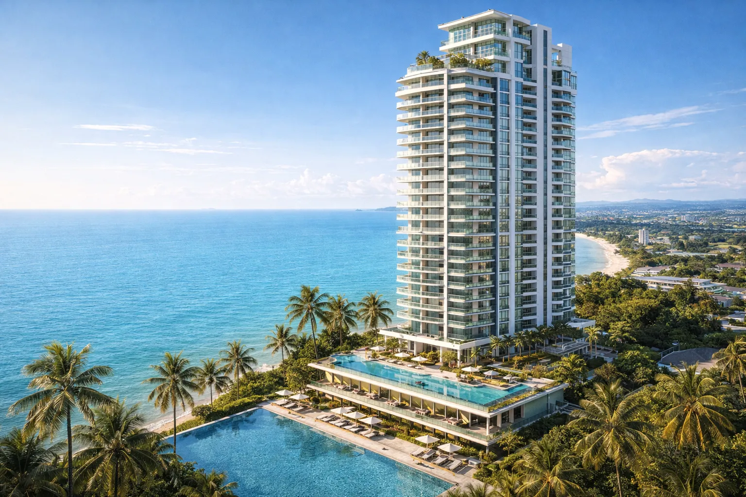 Riviera Santa Monica Pattaya condo tower in Jomtien near beach