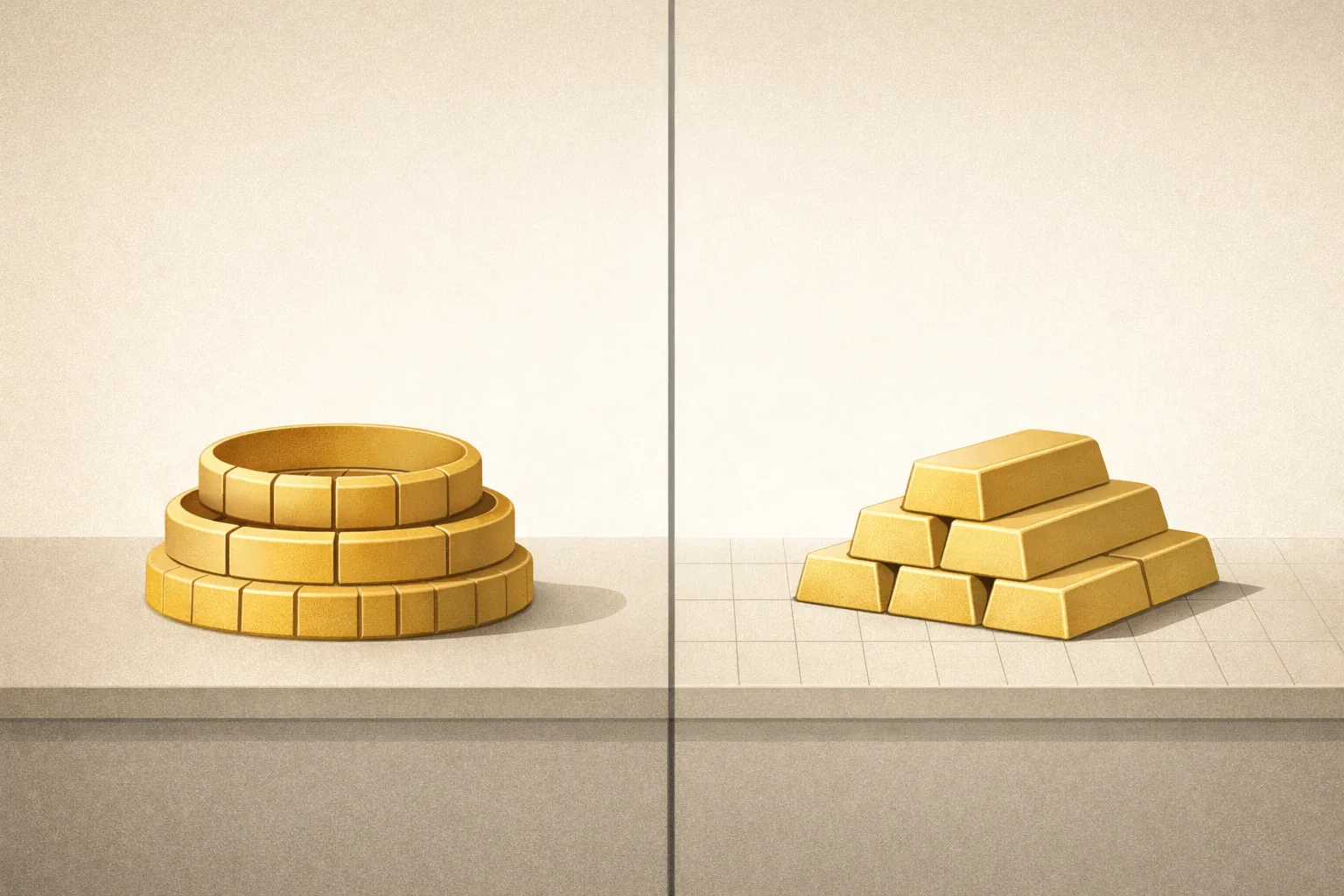 Сравнение тайского золота 96,5% и международного стандарта 9999 как разных рыночных систем